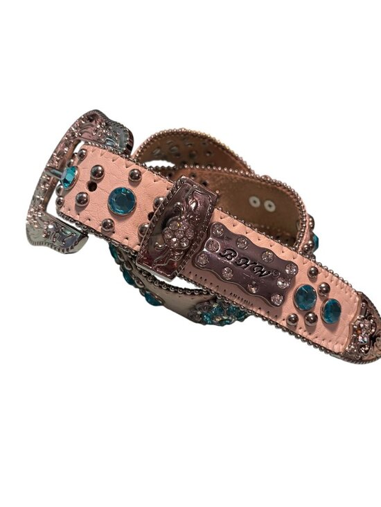 BHW Women’s Rhinestone Studded Leather Western Cowgirl Belt main image 14